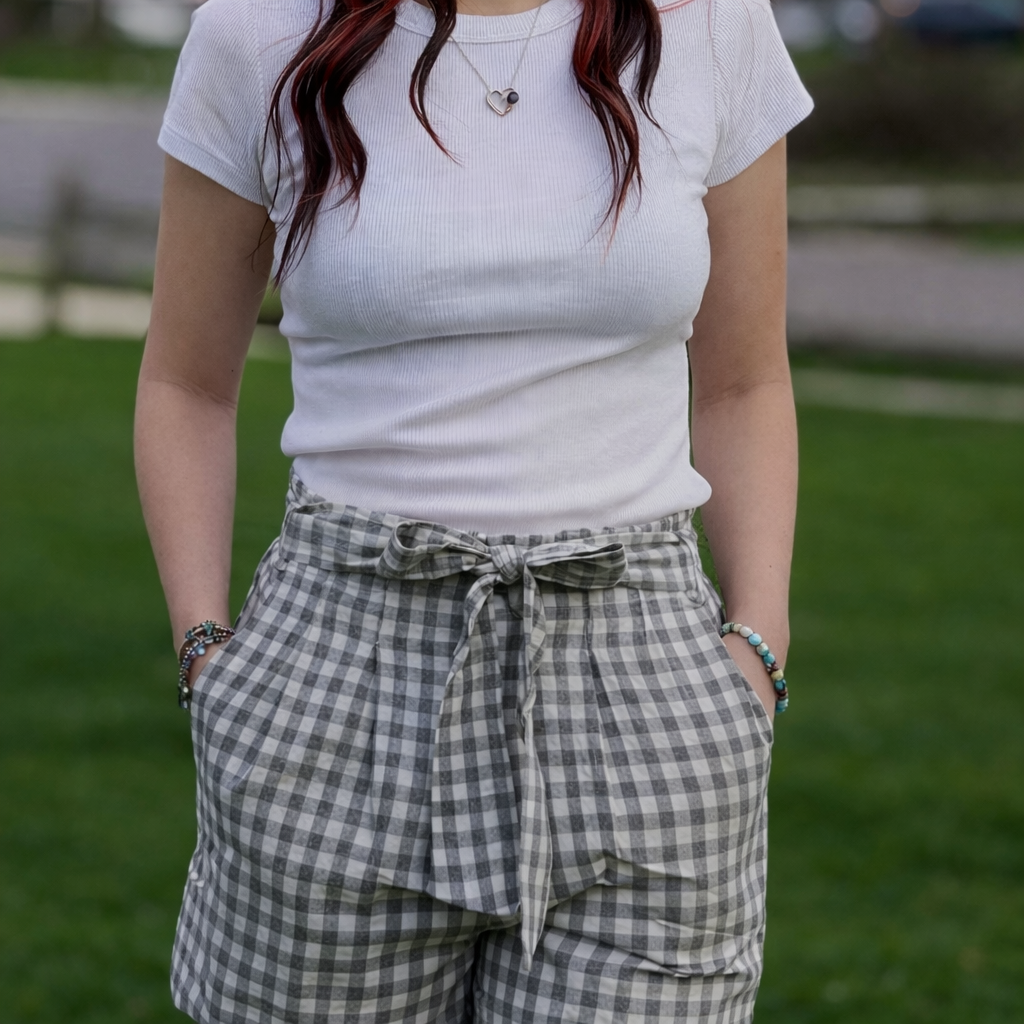Our Gingham High Waisted Shorts